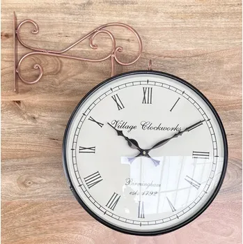 Hodiny Oboustranné nástěnné hodiny Ø 30 cm