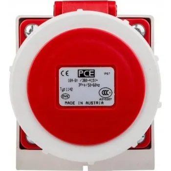 Elektrická zásuvka Elektrická Zásuvka hermetická Pce červená