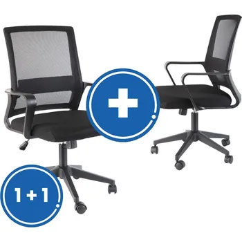 Kancelářská židle Mona 1 + 1 ZDARMA, černá