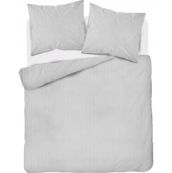 Povlečení Povlečení satén bavlna saténová 220x200 pure damašek proužky stříbrná šedá