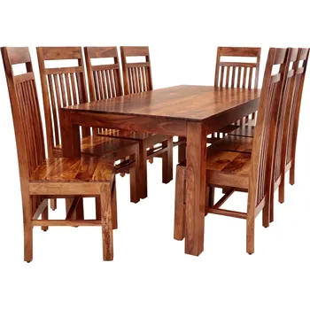 Jídelní stůl Dřevěný jídelní stůl a židle pro 8 osob masiv palisandr