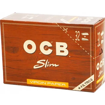 Papírky OCB Virgin Slim + filtry hnědé
