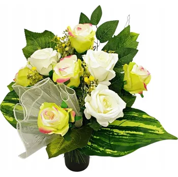 umělá květina KYTICE RŮŽÍ DO VÁZY UMĚLÉ KVĚTY NA HŘBITOV NA VŠECHNY SVATÉ