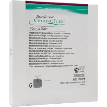 Zdravotnický materiál Convatec GranuFlex Bordered hydrokoloidní krytí, 5 ks Rozměr: 6x6 cm