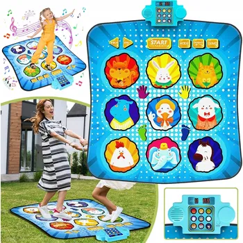 Taneční podložka ZÁBAVNÁ PODLOŽKA, HRAČKA PRO DĚTI DÁREK, VELKÝ ROZMĚR 100 X 89 CM