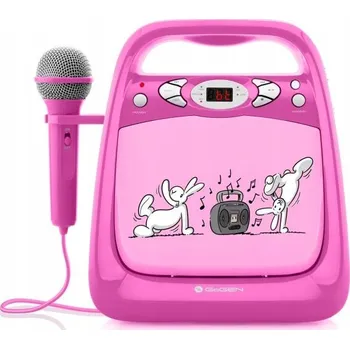 Radiomagnetofon Karaoke set pro děti GoGEN - BOBKARAOKEP růžový