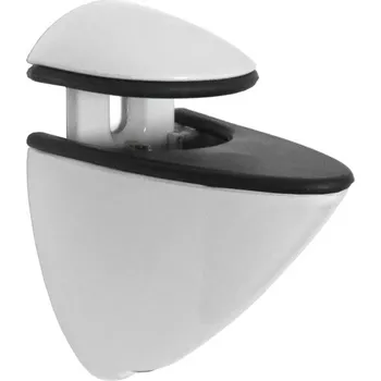 police Podpěra Držák skleněné police Bílá pro sklo 16mm