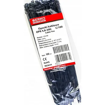 Stahovací páska Stahovací páska Erko 4,8 mm x 300 mm ⌀ 110 mm 100 ks