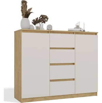 Dětská skříň Komoda Malwa 2D4S 120 DUB ARTISAN KAŠMÍR BÉŽOVÁ