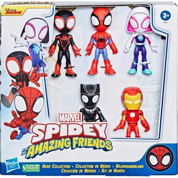Figurka Spidey a jeho úžasní přátelé sada 5 figurek Ghost Spider Black Panther Miles NOVÉ