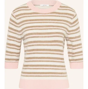 Dámský svetr Opus Dámské Pletené Tričko Puvet, růžová / hnědá / krémová, 40