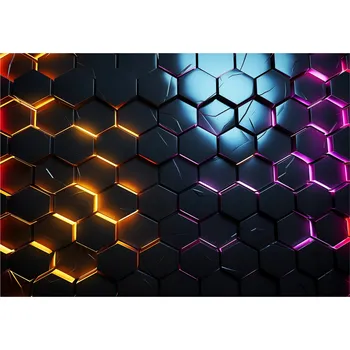 Fototapeta FOTOTAPETA 3D PRO MLÁDEŽ HEXAGONY PRO CHLAPCE TAPETA NA ZEĎ 350x250