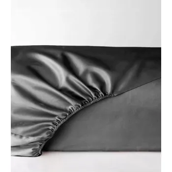 Prostěradlo Saténové antracit Prostěradlo 180x200 MARO HOME