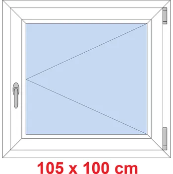 Okno Soft Plastové okno 105x100 cm, otevíravé