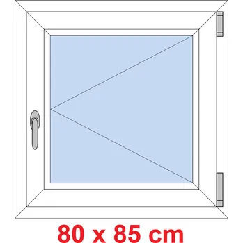 Okno Soft Plastové okno 80x85 cm, otevíravé