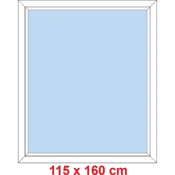 Okno Soft Plastové okno 115x160 cm, FIX neotevíravé