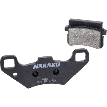 Brzdová destička Naraku Brzdové destičky organické pro Peugeot XR7/ XP7 50 2T, Motorhispania 10 SM/ Enduro 50 2T, Gun R 50 2T/ 125 4T, TGB Blade 425/ 500/ 600/ 1000 NK430.66