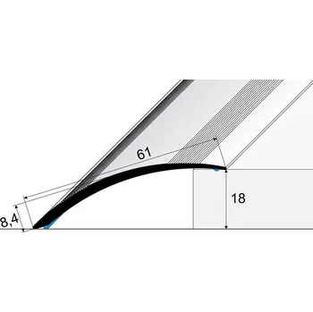 přechodová lišta Přechodový profil 61 mm - oblý, délka 100 cm