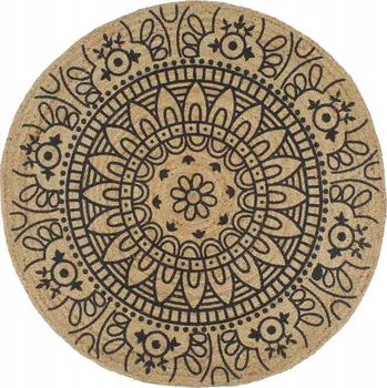 Koberec Ručně vyrobený jutový koberec, tmavě modrá