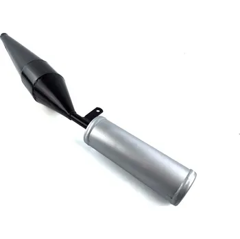 Výfuk pro motocykl OEM Standard Výfuk černo-stříbrný 28 mm 750 mm pro Simson Schwalbe KR 51, S 50, 70, SR 80, Zündapp, Kreidler, Hercules, Puch, DKW, KTM, Rixe MG00001151