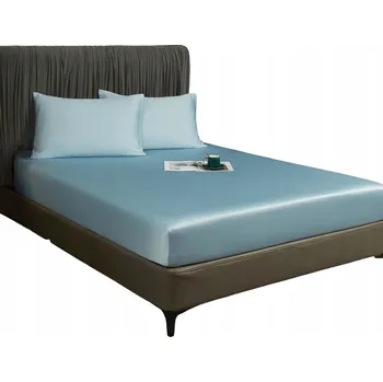 Prostěradlo Prostěradlo s Gumou 200x200x30 cm Hladké Prodyšné Elegantní Modré