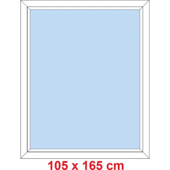 Okno Soft Plastové okno 105x165 cm, FIX neotevíravé