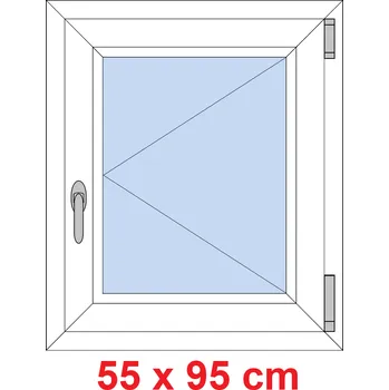 Okno Soft Plastové okno 55x95 cm, otevíravé
