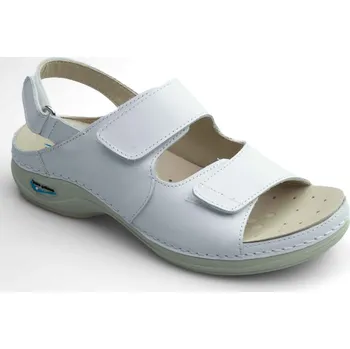 Dámské sandále Nursing Care HELSINKI WG910 pracovní kožený pratelný sandál s certifikací dámský bílá Velikost: 37