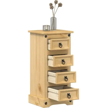 Noční stolek vidaXL Noční stolek Corona 35 x 32,5 x 74 cm masivní borové dřevo