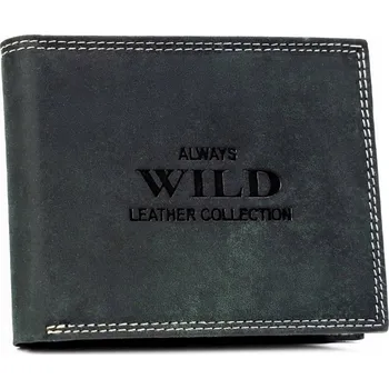 Peněženka Always Wild peněženka pravá nubuková kůže černá - muž