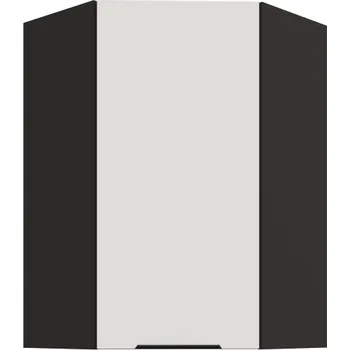 Kuchyňská skříňka 60 x 60 GN-90 1F (45°), Horní rohová kuchyňská skříňka Aria bílá​/černá