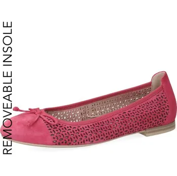 Dámská obuv Caprice perforované balerínky 9-22185-42 Pink svede Velikost: 41