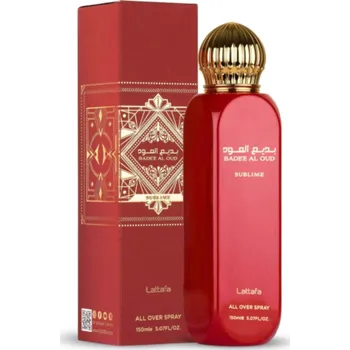 Nestandardní parfém ALL OVER SPRAY: Lattaf Badee Al Oud Sublime - sprej na celé tělo, 150 ml