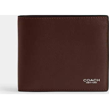 Peněženka Kožená peněženka Coach pánská, hnědá barva, CY911 88X, vel. ONE SIZE