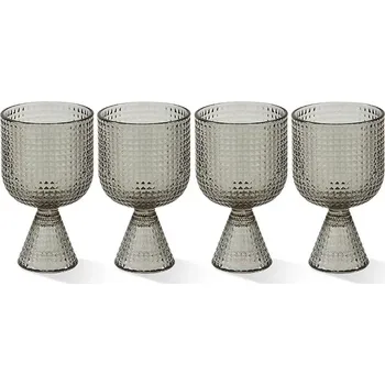 Sklenice Sada sklenic na víno Pols Potten Rooftop 390 ml 4-pack 140.230.220 šedá 09X