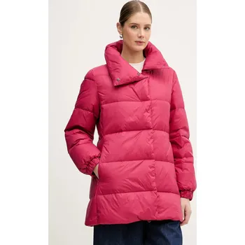 Péřová bunda United Colors of Benetton růžová barva, zimní, 2NIWDN08X 42X, vel. L