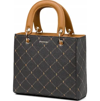 Kabelka PUCCINI kabelka kufřík eko kůže hnědá