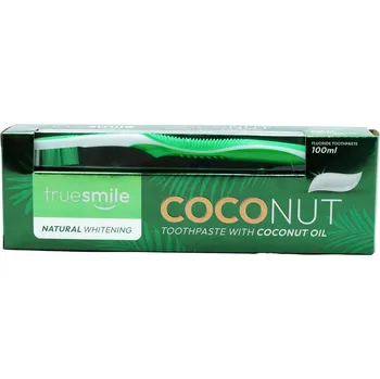 zubní pasta Truesmile COCONUT zubní pasta s kokosovým olejem 100 ml + kartáček
