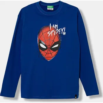 Pánské tričko Pyžamové triko s dlouhým rukávem United Colors of Benetton 3ATNC10RN.G.Seasonal modrá 57X, vel. 150