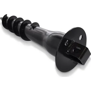 Zemní vrut pro zahradní osvětlení, 68x350x3mm, černý lak