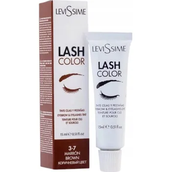 Barva na řasy a obočí Krémová Barva na obočí a řasy Lash Color 15 ml Levissime Brown Marron 3-7