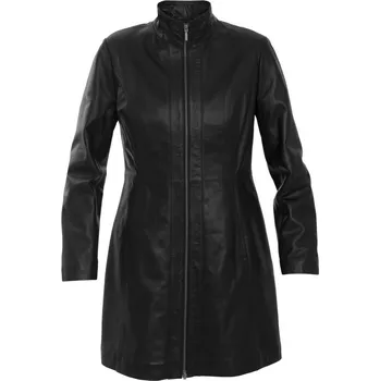 Dámský kabát MAX Dámský kožený kabát MOD 129 černý