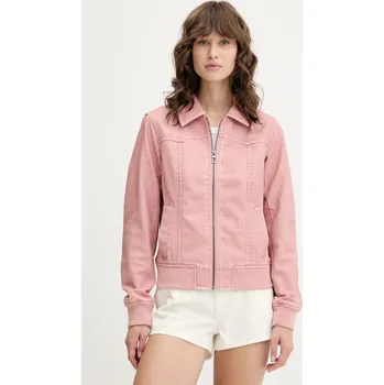 Dámská casual bunda Bunda Desigual COLORADO oranžová barva, přechodná, 25SWEW47 03A, vel. XS