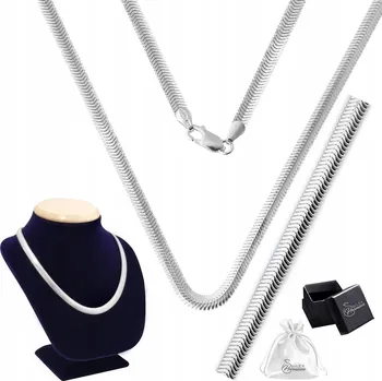 Řetízek Stříbrný řetízek ryzost 925 Elegantní Ohebný řetízek "Žmijka" oválný | 45 cm x 4 mm