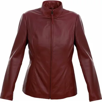 Moto oblečení MAX Dámská kožená bunda 2138 červená - NADMĚR