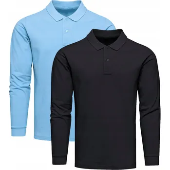 Podprsenka 2-balení prémiových pánských dlouhých triček modré a černé barvy XXL