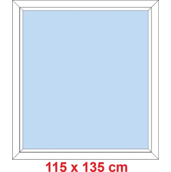 Okno Soft Plastové okno 115x135 cm, FIX neotevíravé