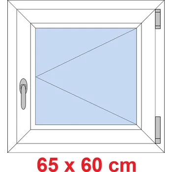 Okno Soft Plastové okno 65x60 cm, otevíravé
