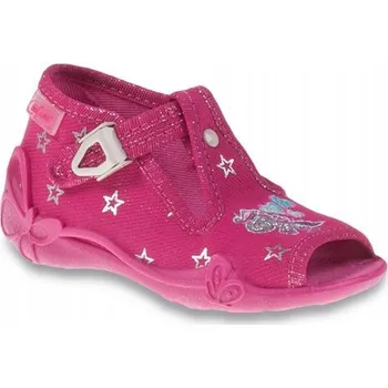 Dívčí sandály Befado dětské sandály textilní růžové velikost 20