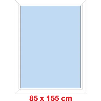 Okno Soft Plastové okno 85x155 cm, FIX neotevíravé
